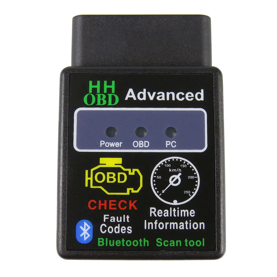 Расширенный HH OBD ELM327 Bluetooth V1.5 OBD2 ELM 327 автомобильный диагностический сканер для