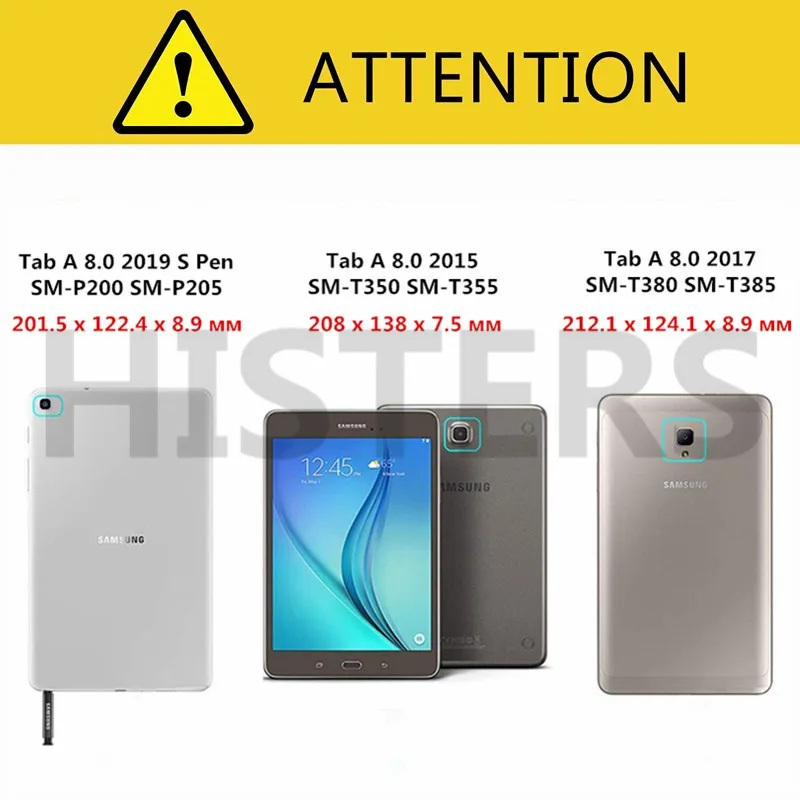 Ультратонкий чехол для Samsung Galaxy Tab A8 с S Pen 8 0 дюйма 2019 тройным складыванием на