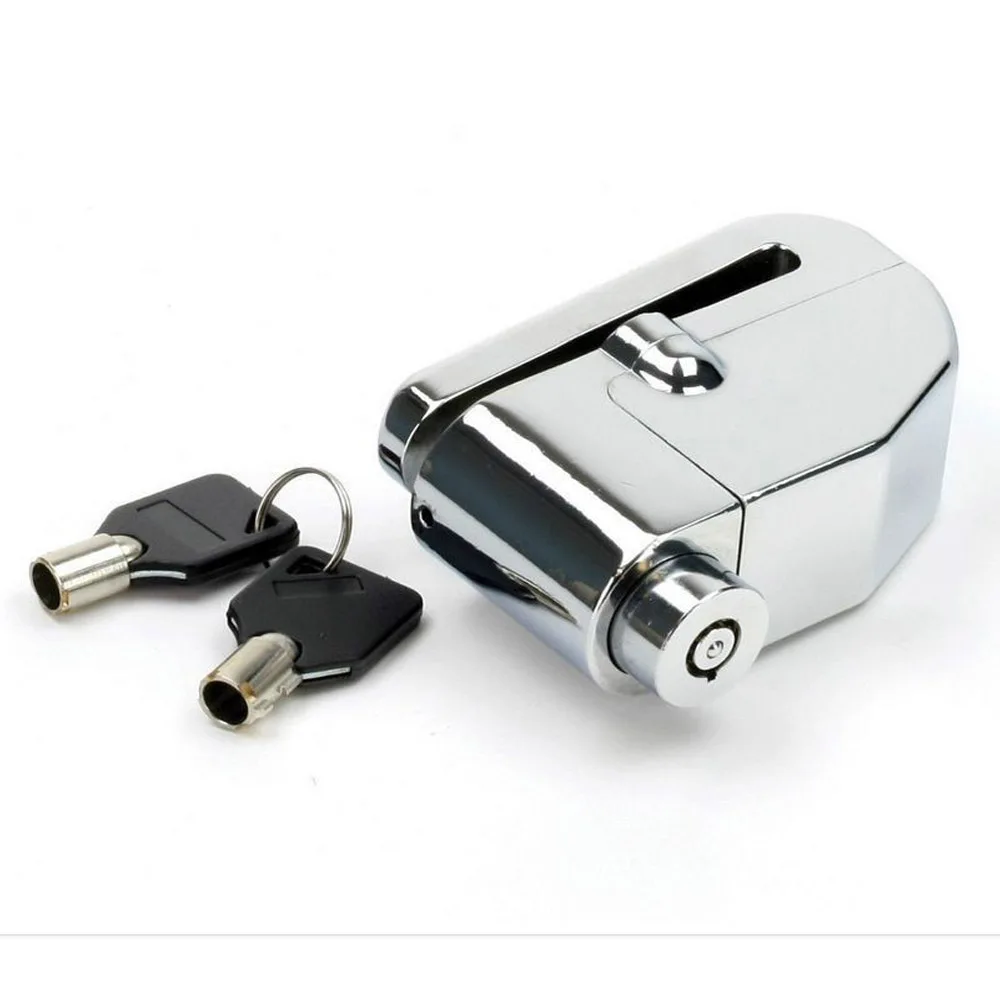 

Motorcycle Scooter Chrome Lock Moto Bicycle Anti-theft Alarm Brake Disc Disk Lock Security Alarm System For Motorbike Bike Honda