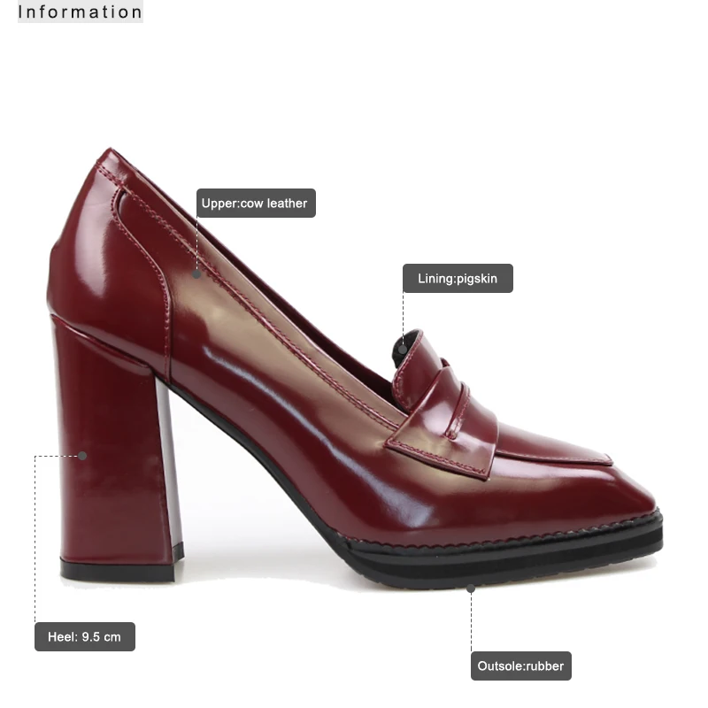 Туфли-лодочки в стиле ретро для отдыха коммутирующих покупки Для женщин Обувь на высоких каблуках Повседневное слипоны из натуральной кожи женская обувь женские туфли-лодочки