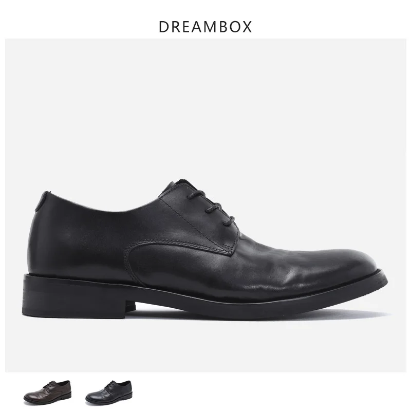 

British Small Leather Shoes Soft Bottom Leather Korean Version Of The Trend Of Handmade Casual Business Men's Shoes