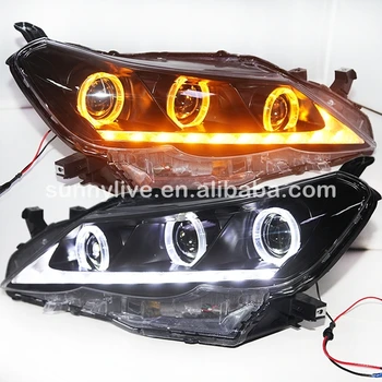 

FOR TOYOTA Vertiga REIZ Mark X LED Head Light Angel Eyes 2010-2012 year JC