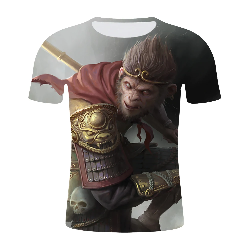 

2019 NEW sale Summer Men t shirt Men Women Casual t-shirt fashion men's tops Monkey King 3D Print Male short sleeve T-shirts