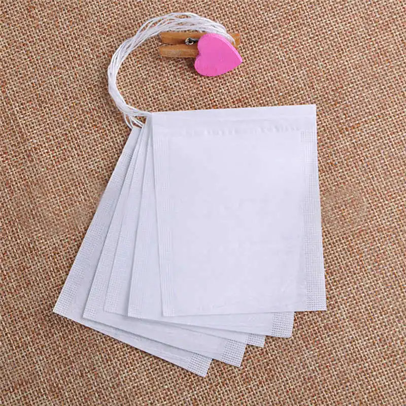  200 pcs Empty Teabags String Heat Seal Filter Paper Herb Loose Tea Bag #2o17 (1)