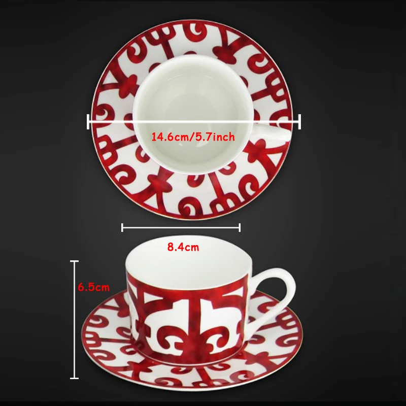 Набор столовых приборов из костяного фарфора кофейная чашка и блюдце набор