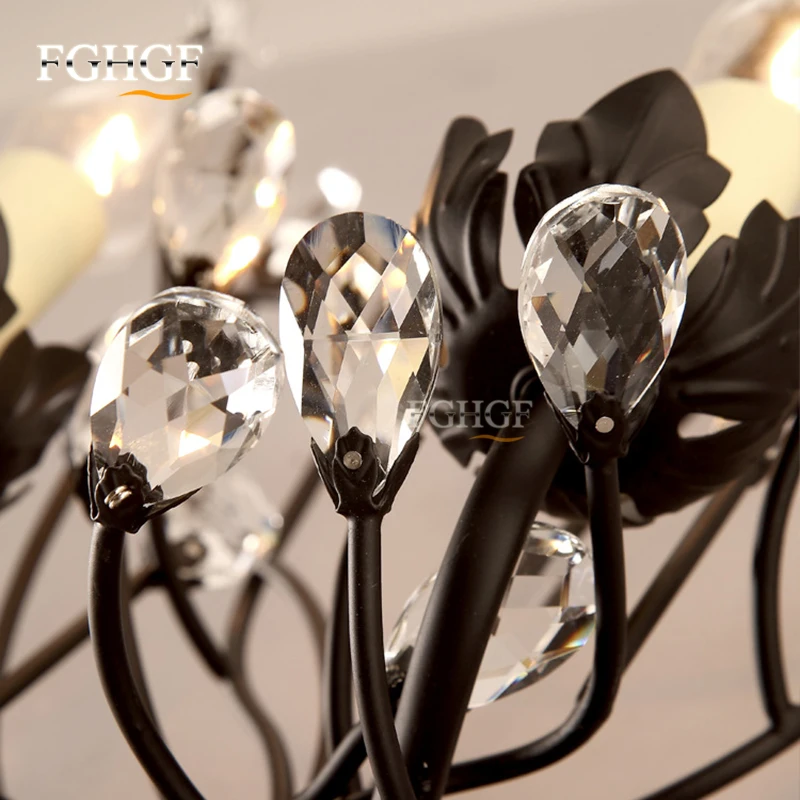 crystal wall lamp wall lights sconce bedroom bedside lamp candle double wall lamp for bedroom living room restaurant beside lamp (14)