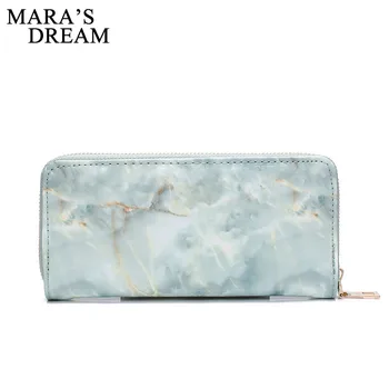 

Mara's Dream 2019 Ladies Long Solid Color Purse New Clutch Bag Zipper Marble Wallet Purse Fashion Versatile