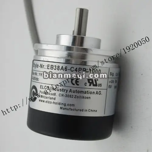 

Elco EB38A6-C4PR-1000 optical rotary encoder solid shaft 6mm 1000 cable outer diameter of 38mm