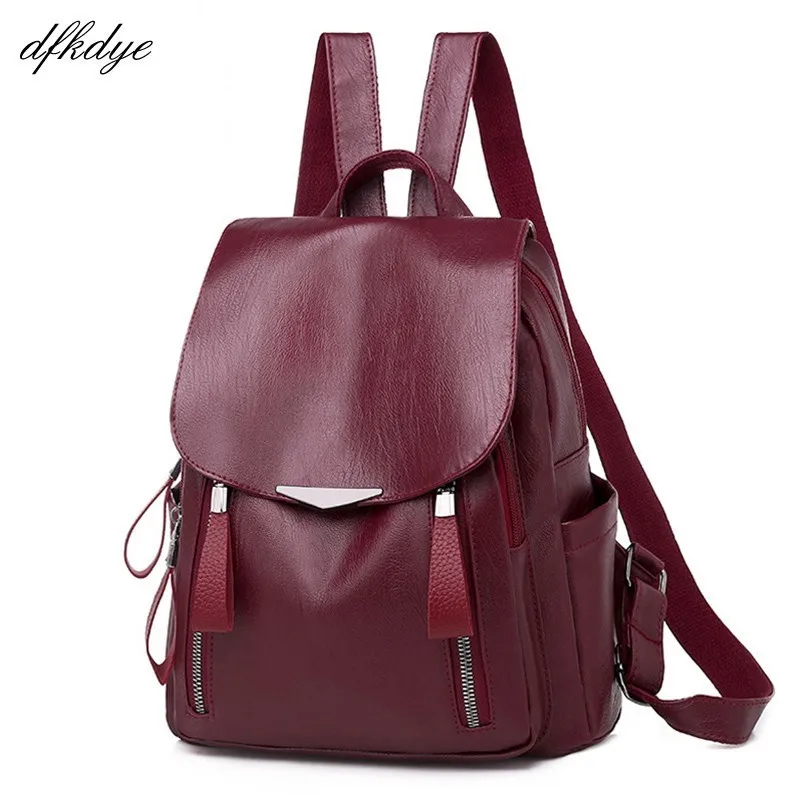 

Ladies Female Backpack Designer Solid Student Pink Retro Fashionable School Bags For Teenage Girls Sac A Dos Travel Schoolbag