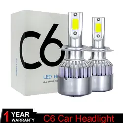 C6 оптовая продажа 880 881 H7 светодиодный H4 автомобильные Противотуманные фары лампы H27 HB4 HB3 9012 9006 H3 H1 H11 H8 H9 H13 светодиодный свет для автомобиля 12