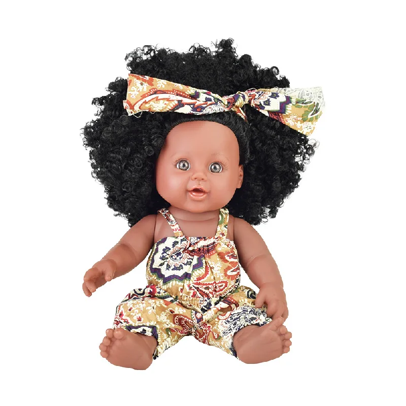 Африканские черные 12 дюймовые куклы для девочек reborn baby boneca corpo inteiro de silicone reborn baby doll реалистичные дети