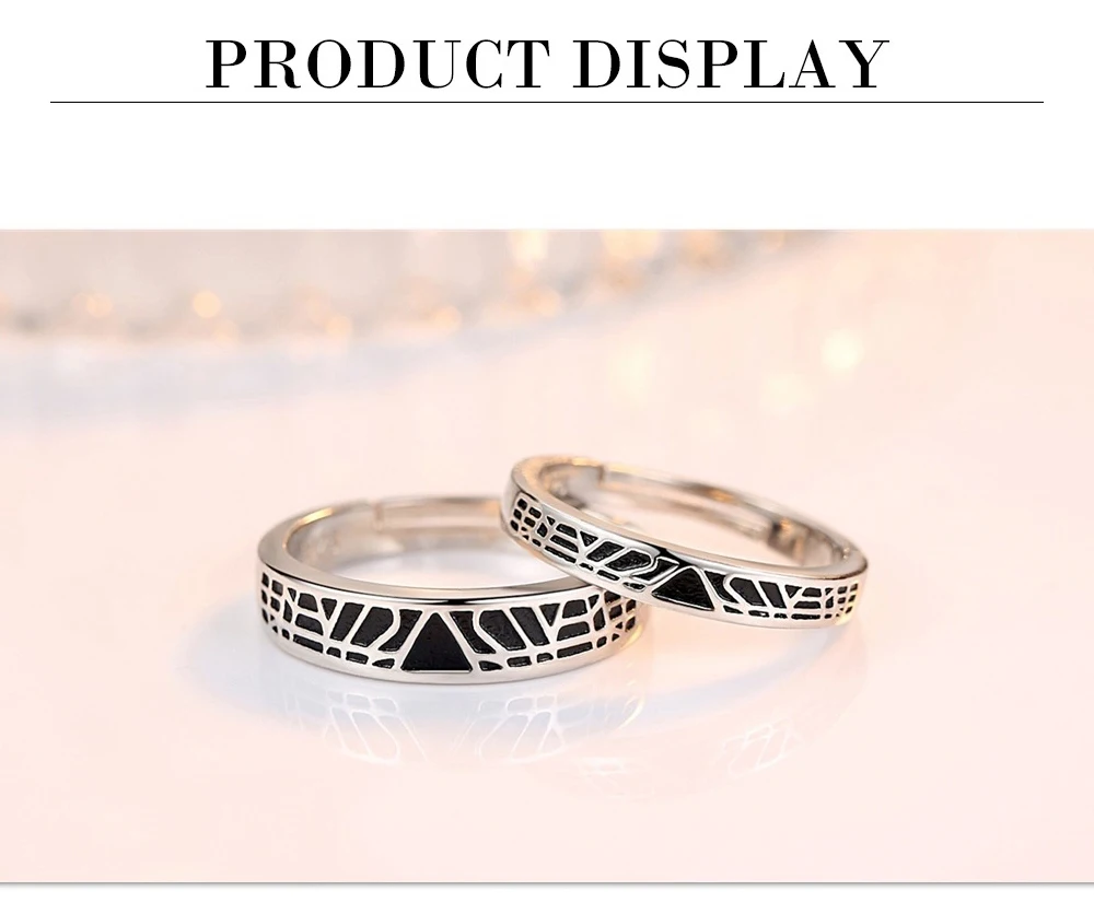 Популярный уникальный набор колец в стиле панк с геометрическим 925 пробы, серебряная темпера, мужские ювелирные изделия, обручальное мужское кольцо