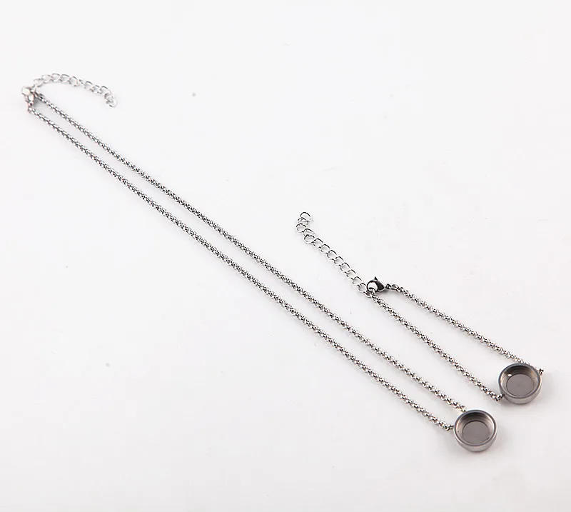 De Joyería de moda (2 unidades) mi moneda Cambio de acero inoxidable Cambio de lujo Shine collar MIN-001A