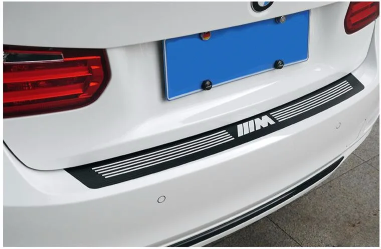 M Carbon Fiber Car Rear Bumper Protector Sticker Styling M Performance Vinyl Decal For BMW M3 M5 1 3 5 7 Series E36 E39 E46 (7)