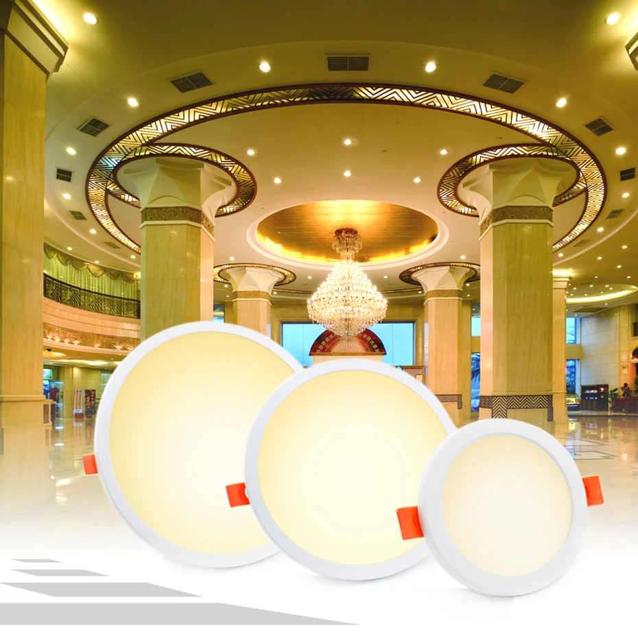 

Ultra Thin Round Led Celling Panel Light 6W 15W 20W 600Lm 1500Lm 2000Lm Led Spot Light Surface Mounted Warm White /Cold White