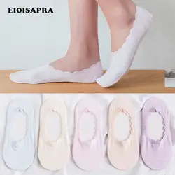 [EIOISAPRA] однотонные шелковые сексуальные кружевные носки женские эластичные высокого качества стелс повседневные женские носки дышащие