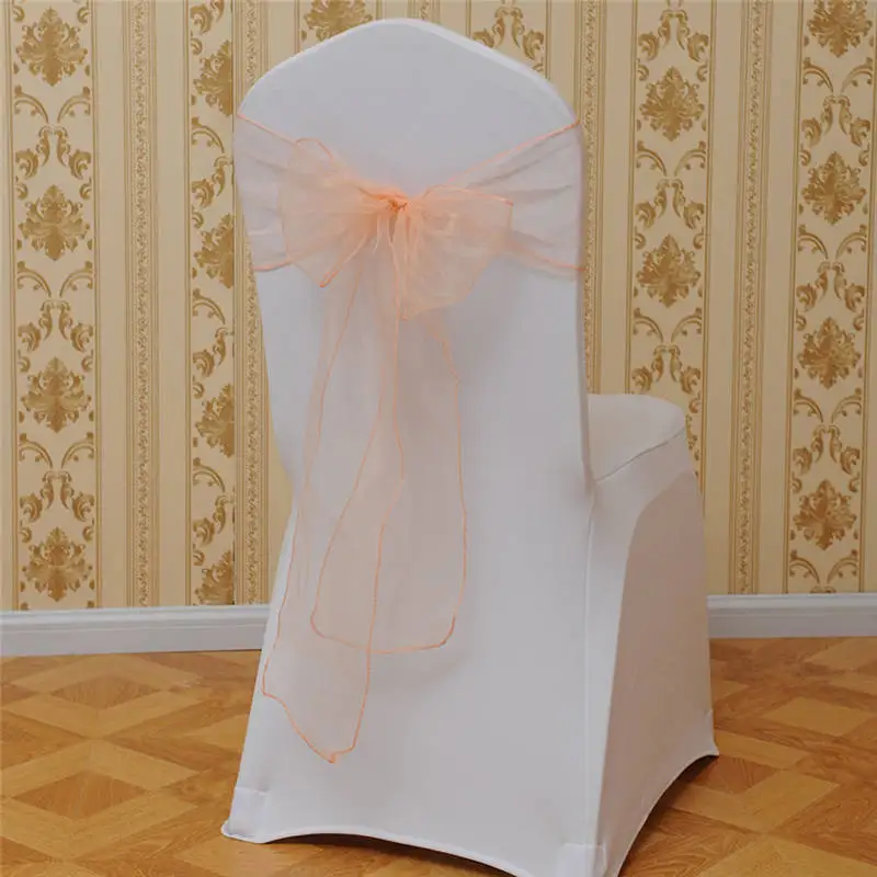 10 шт. гостиничная Банкетная однотонная фигурка скамейки на заднюю панель Чехлы для свадебной вечеринки украшения стула пояса с для свадебных пояса