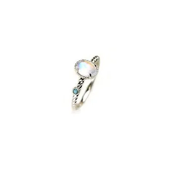 

Ruifan Natural Moonstone White Gold Color Sterling Silver 925 Ring for Women Gemstone Topaz Open Rings Accessories Women YRI087