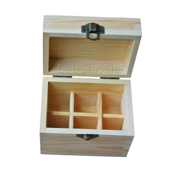 

2 pieces/lot 6 holes Essential Oil Storage Box EGOCLASSIC Handmade Refined Wooden box 5ml or 10ml bottles Natural without paint