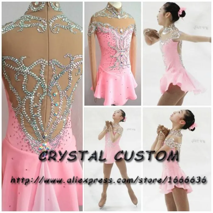 

Crystal Custom Figure Skating Dress Girls New Brand Ice Skating Clothes For Competition DR4710