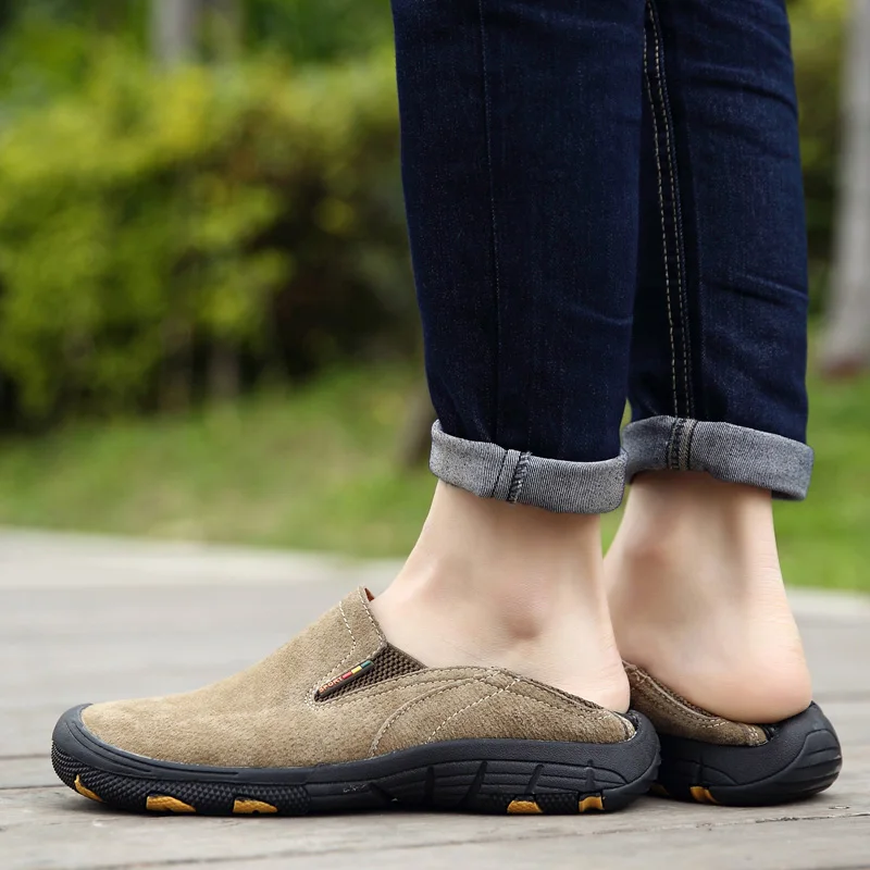 DESERT RAM Brand Non Slip Shoes Casual Shoes Genuine Leather Loafers Men Breathable Flats Men Waterproof Loafers Anti-Collision (14)