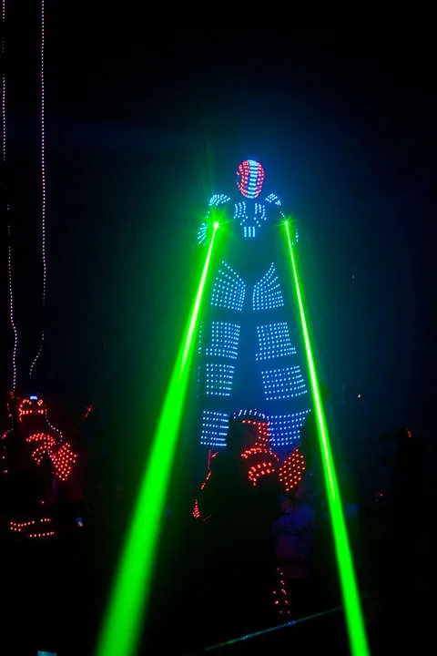 

LED Luminous Robot Costume David Guetta Robot Suit Performance Illuminated Kryoman Robotled Stilts Clothes Light up Costumes