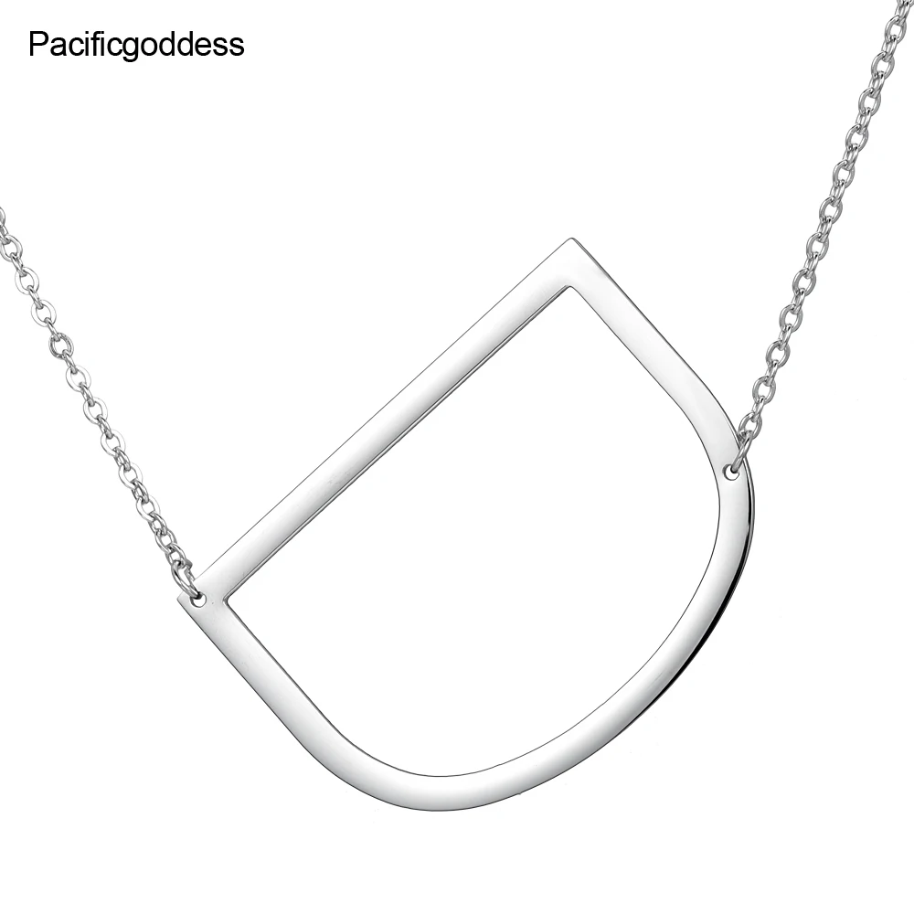 Ожерелье с буквами серебро от А до Z кулон из нержавеющей стали колье ожерелье цепочка на подарок