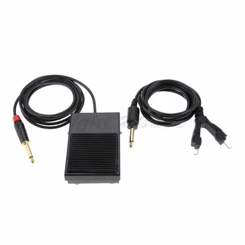 

Square Tattoo Foot Pedal Kit Clip cord Switch Power Supply Metal 6-250V Flexible Tattoo Machine Gun Professional Accessories