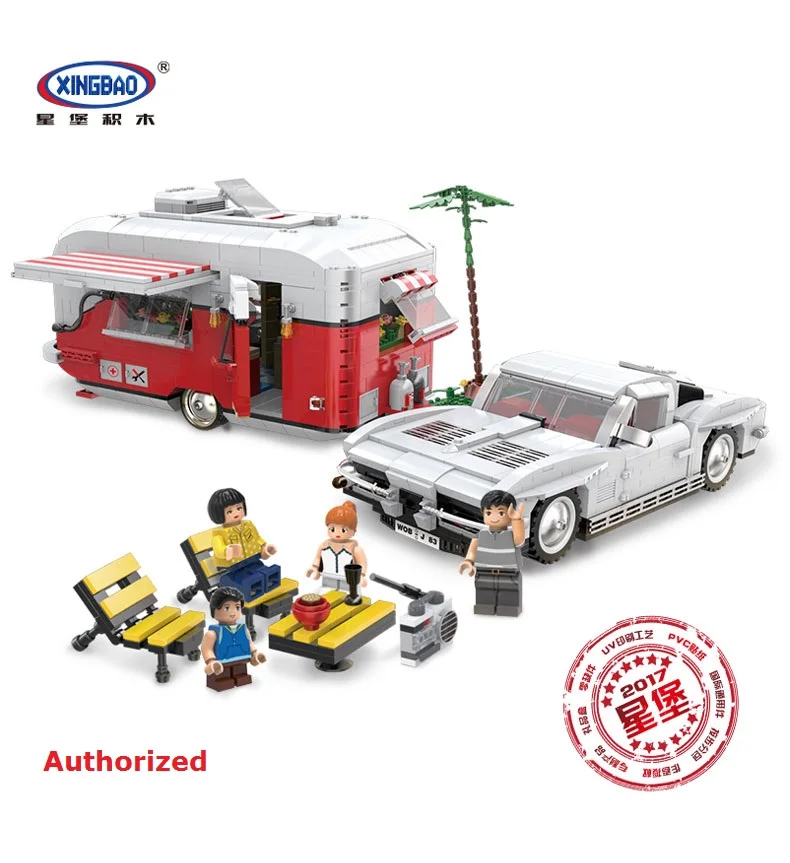 

XingBao Blocks 08003 The MOC Camper Set 2436Pcs Children Educational Building Bricks Toys for kids car Model brinquedos Boy Gift