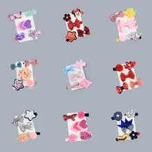 Новые 5 шт/упаковка, шт./компл. детская заколка для волос, аксессуары для девочек Головные уборы комплект одежды для маленькой девочки из тканевая заколка детская симпатичная заколка для волос Инструменты для укладки волос