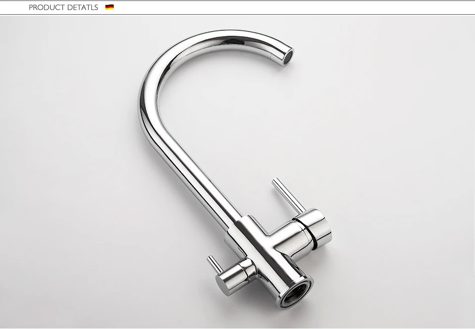 LEDEME кухонный смеситель для раковины, изогнутый носик, смеситель для горячей и холодной воды, кран для очистки воды, кухонный кран, L4255-3