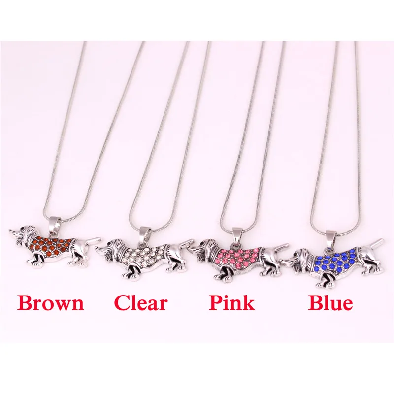 Pendant Necklace For Women Men Dallas Dog Pattern With Sparkling Crystal Lovers Gift Snake Chain Zinc Alloy Dropshipping | Украшения и