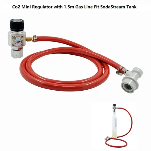 HomeBrew пивной бочонок портативный мини CO2 Картридж регулятор с ПВХ газовой линии и шаровой замок разъединить 0~ 60 фунтов/кв. дюйм - Цвет: Sodastream cylinder