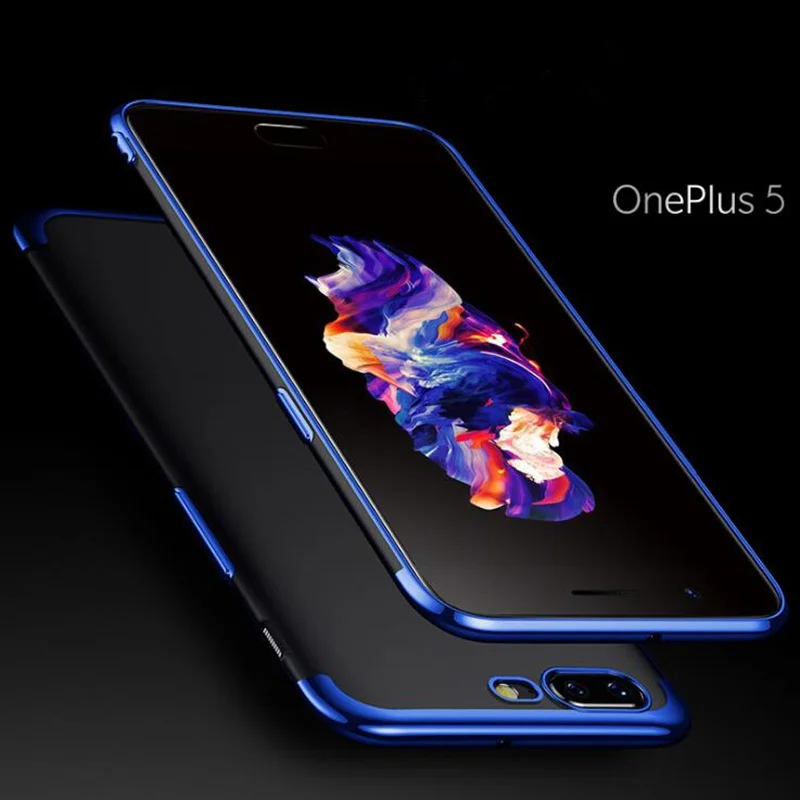 

Perciron Luxury Plated TPU Case For OnePlus 5 Transparent Ultra Thin Silicone Cover For One plus 5t Phone Accessories 6.0inch