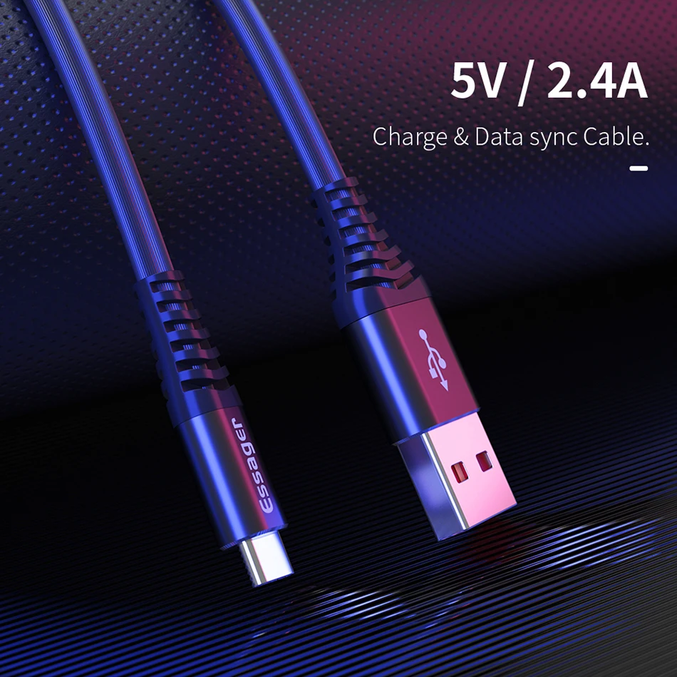 Essager usb type-C кабель для быстрой зарядки для samsung Galaxy S9 Plus huawei P10 P20 Xiaomi кабель USB C type-c USB-C шнур