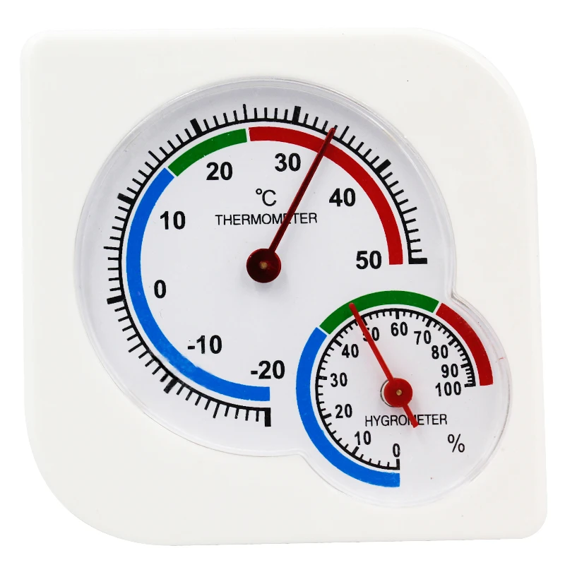 

Square type Thermometer Hygrometer with Two Pointer Temperature Humidity tester Measuring tool -30C - 50C 40% off