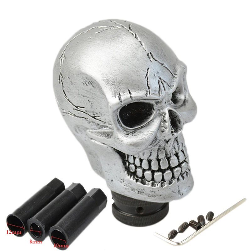 

Universal Metal Skull Head Truck Car Gear Shift Knob Manual Transmission Car Gear Stick Shifter Knob Lever Cover