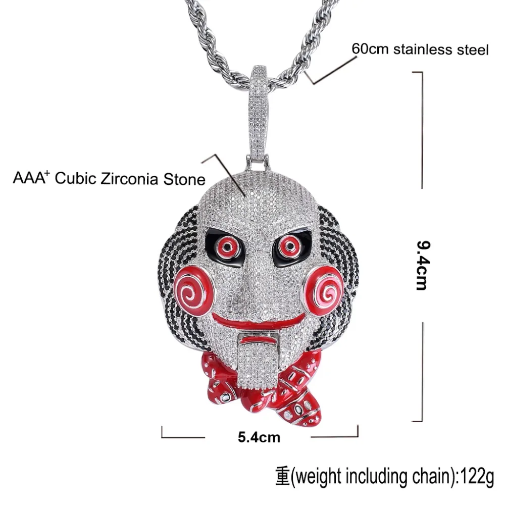 Chunky Statement Saw Pendant Necklace (5)