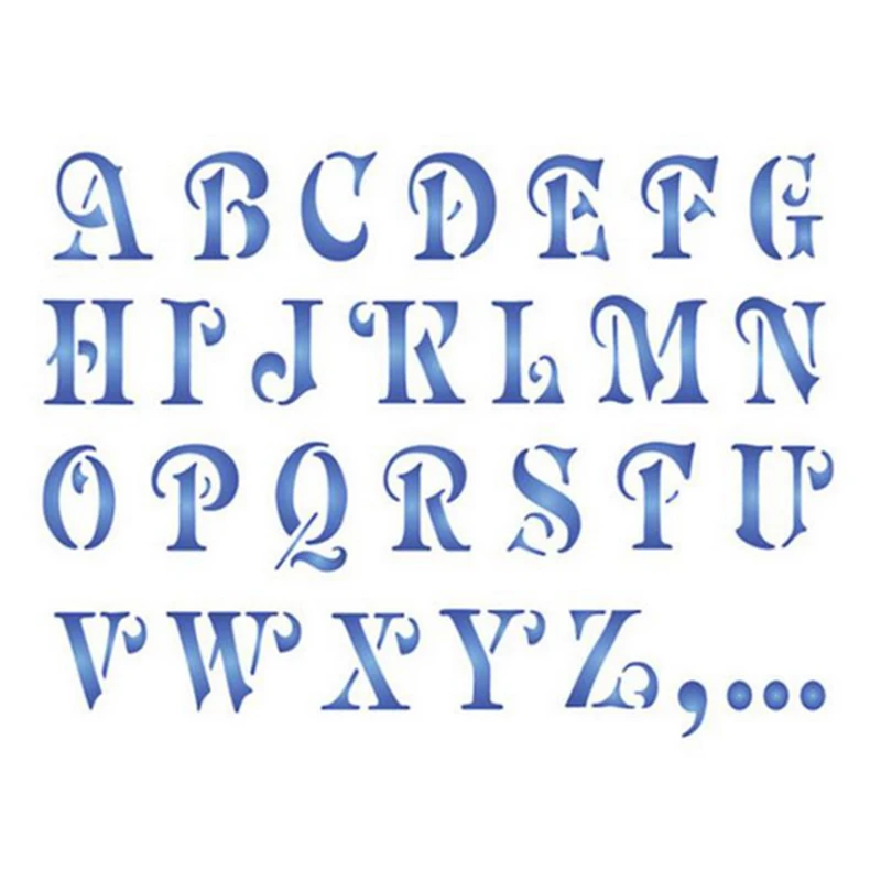 

A-Z Alphabets Letters Plastic Stencil for Scrapbooking Decor Embossing DIY Card Making Craft Drawing Template 6x8 inch New 2019