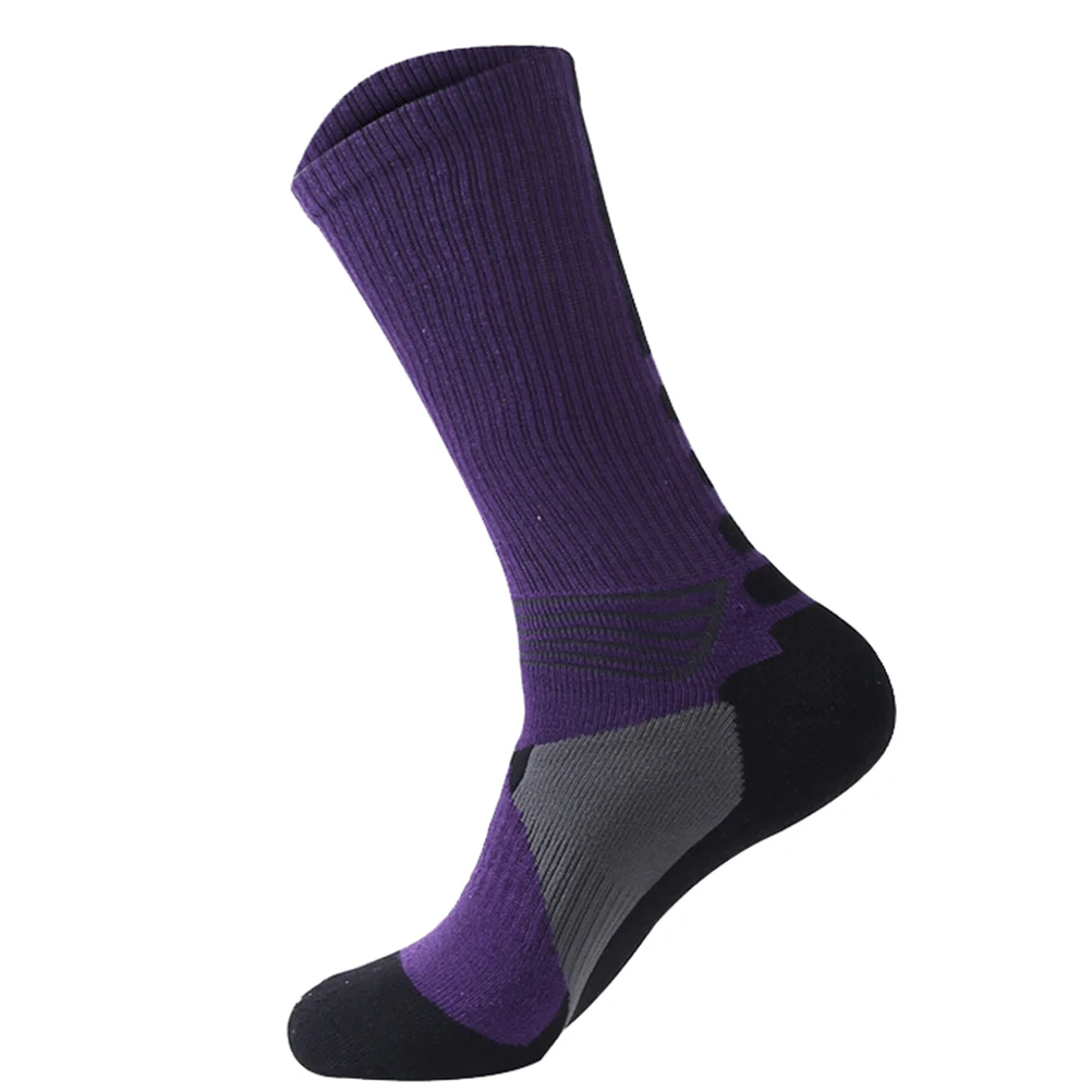 1 пара мужские и женские баскетбольные Носки для верховой езды Unseix дышащая велосипедная обувь - Цвет: Purple