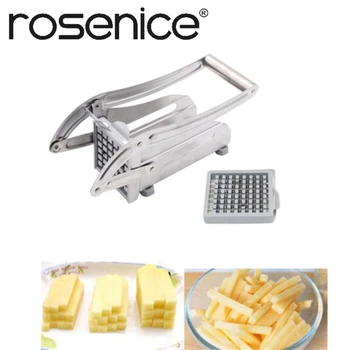 

ROSENICE Stainless Steel Potato Chipper Vegetable and French Fry Cutter French Fry Chips Cutter Slicer Chopper