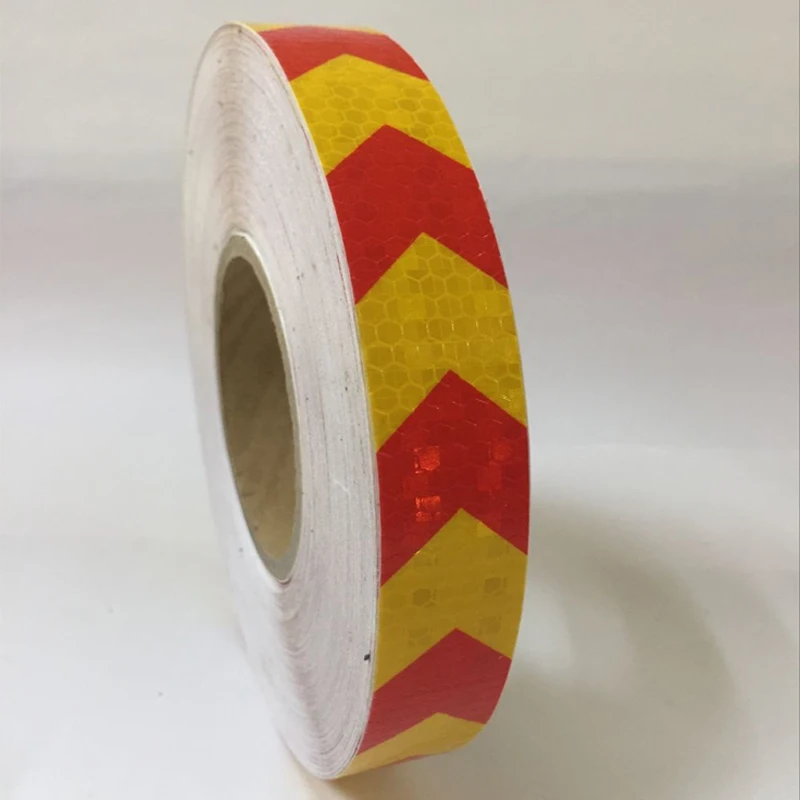 25mm x 25m reflective warning tape with arrow printing for car