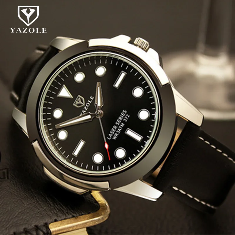 YAZOLE Лидирующий бренд модные светящиеся спортивные часы мужские военные часы водонепроницаемые кварцевые часы Hour Clock montre homme reloj hombre