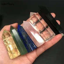 Varinhas de pedra natural, pedra natural para cura, rosa, cristal, varinha, ponto 2 ''para presentes
