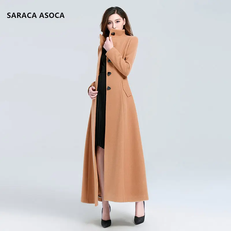 

All Match Mandarin Collar Single Breasted Slim Winter Coat Women Plus Size XXXL Long Seelve OverCoat Female Outwear For Girls