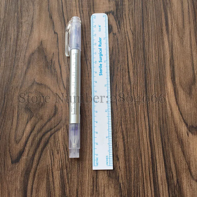 

3Pcs Eyebrow Skin Permanent Tattooing Measuring Marker with Ruler Disposable Positioning Point Line Microblading Measure Pen