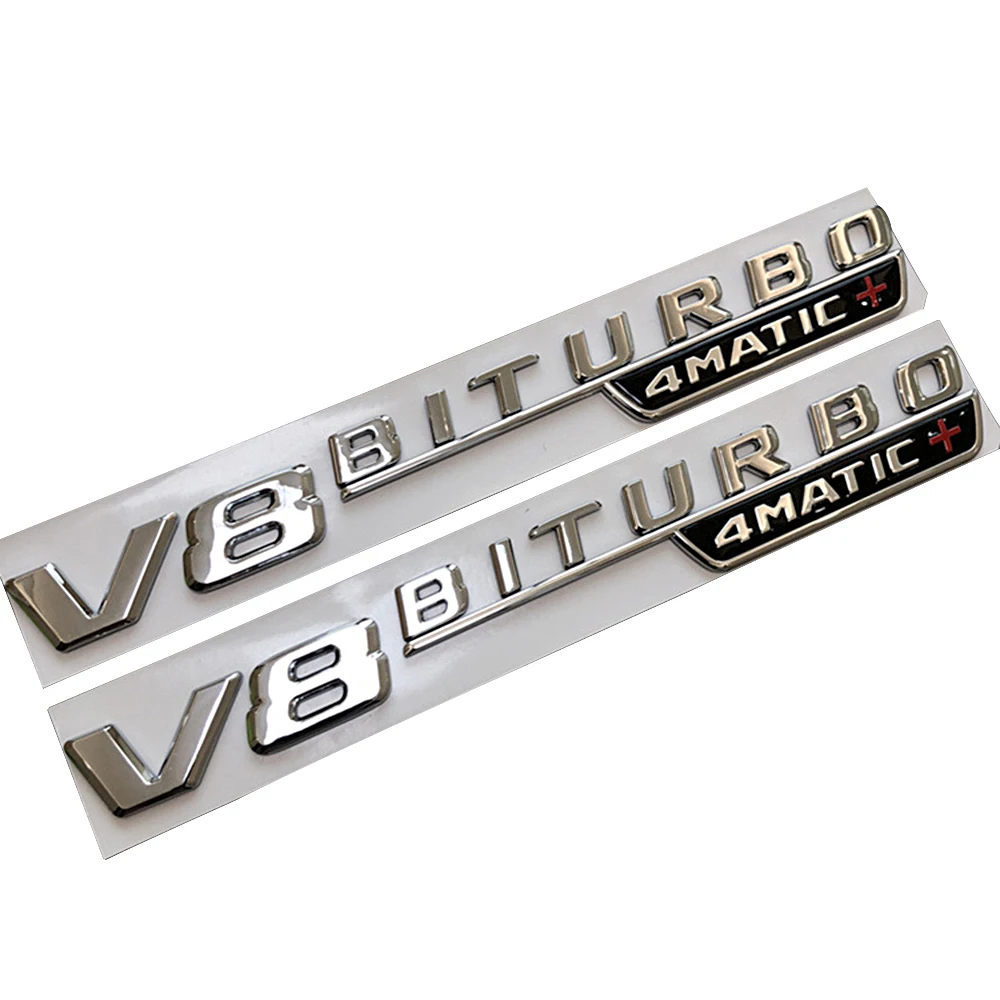 2-20 шт. V8 BITURBO 4matic логотип автомобиля значок на крыло Стикеры для Mercedes Benz AMG E250 E280 E230 E300 CLA CLK GLA GLC GLE GT GLS GL