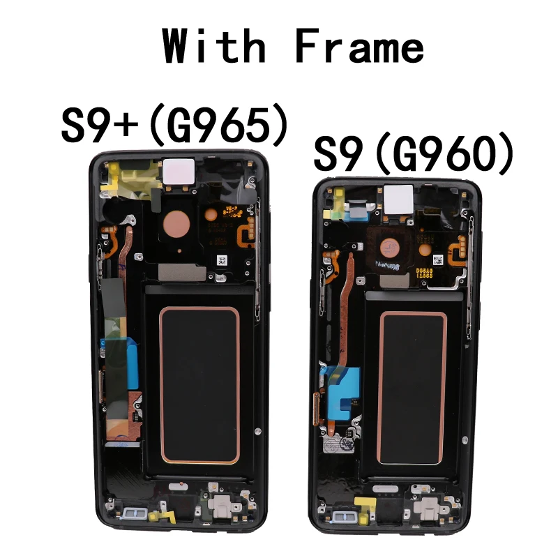 Супер AMOLED Замена для SAMSUNG Galaxy S9 lcd сенсорный экран дигитайзер с рамкой S9 Plus lcd G960 G965 с рамкой