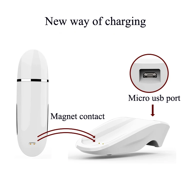 Wireless Charging Ultrasonic ION Deep Cleansing Nutrient Plus Skin Scrubber Face Lifting Tightening Beauty Machine