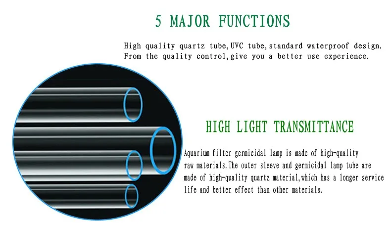 UVC бактерицидная лампа для аквариума дезинфекция и стерилизация лампа для аквариума мини дезодорирующий водорослей-удаление бактерицидных